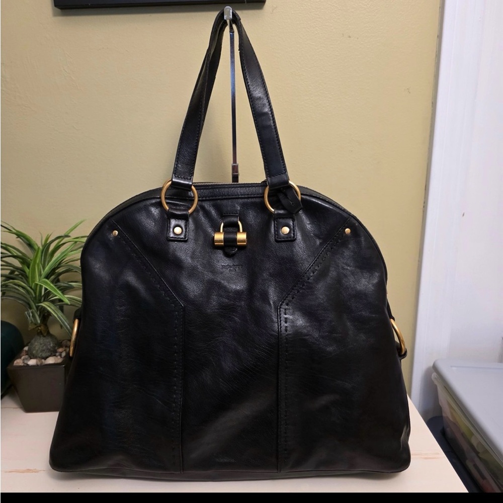 Yves Saint Laurent | Vintage Muse Black Leather Dome Bag